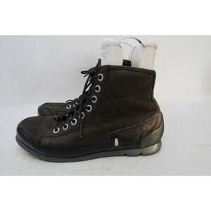 Wolky Mens Size 42 EUR Brown Leather Lace Up Zip Ankle Boots